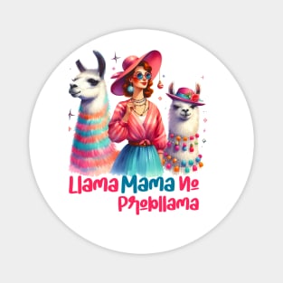 NO PROB-LLAMA! Retro Funny Llama Alpaca Graphic Magnet